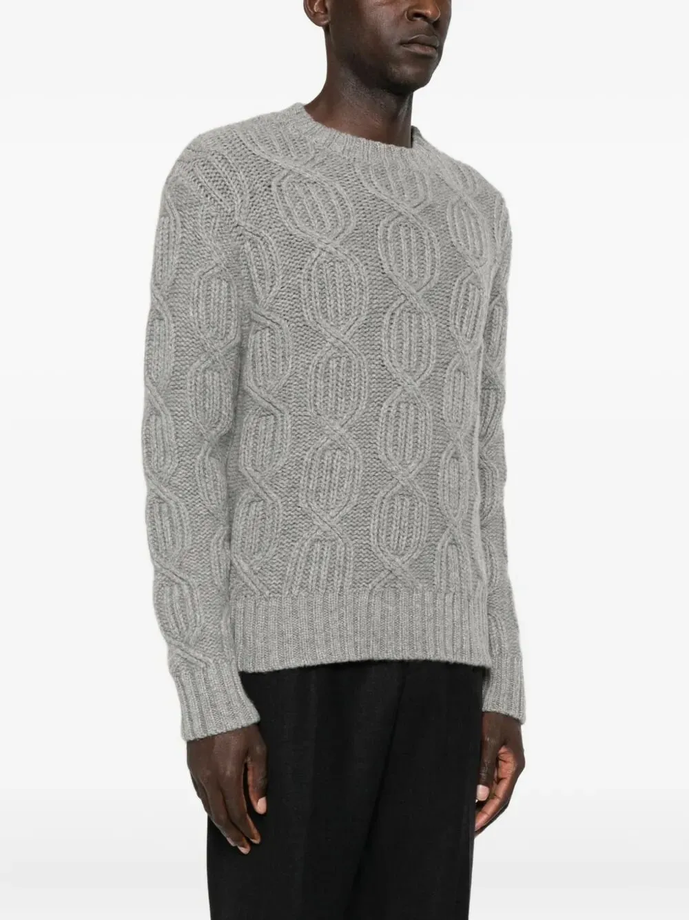 Malo Cable-Knit Crew-Neck Sweater
