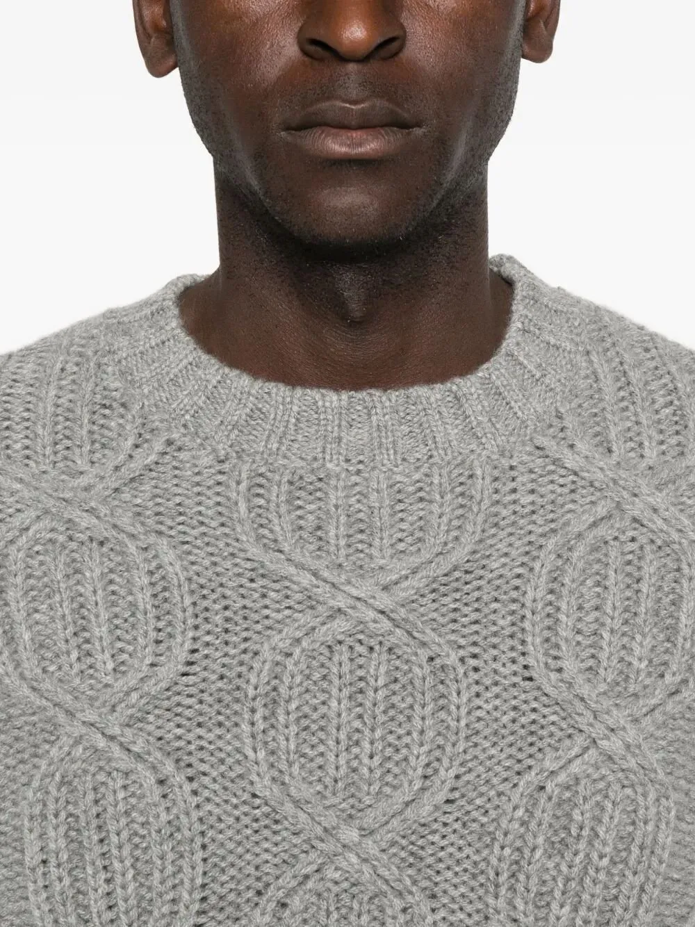 Malo Cable-Knit Crew-Neck Sweater
