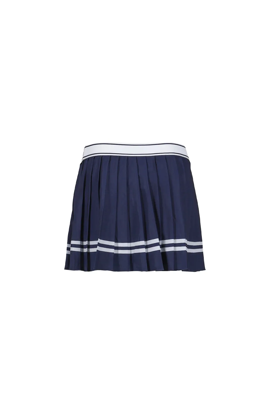 Italic Logo Pleated Skirt / Dark Nvy