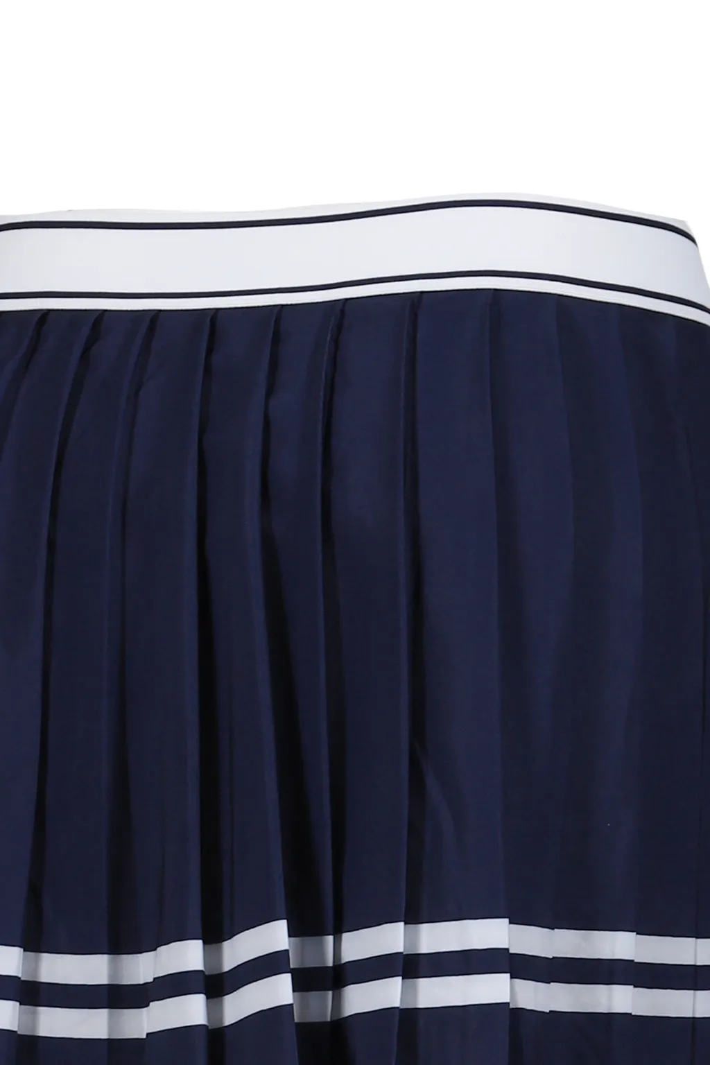 Italic Logo Pleated Skirt / Dark Nvy