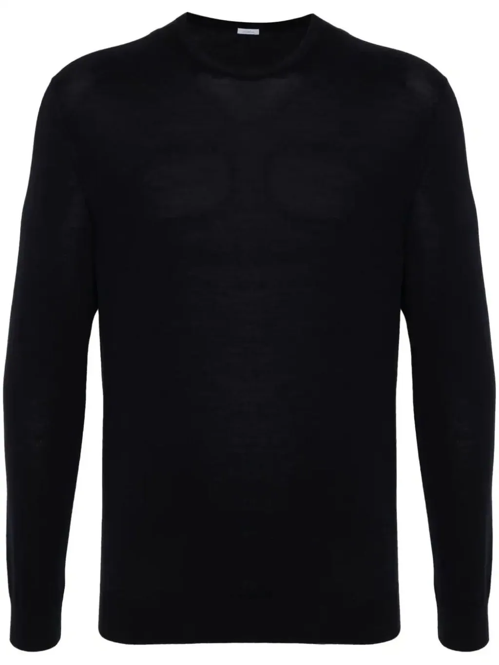 Malo Ribbed Trim Virgin Wool Sweater