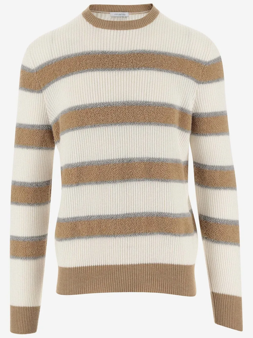 Malo Striped Crew Neck Sweater
