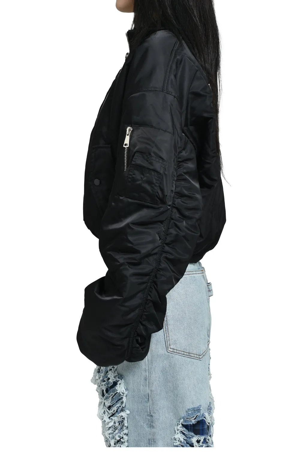 Logo Bomber Jacket / Black