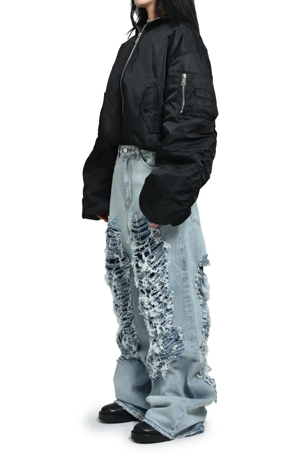 Logo Bomber Jacket / Black