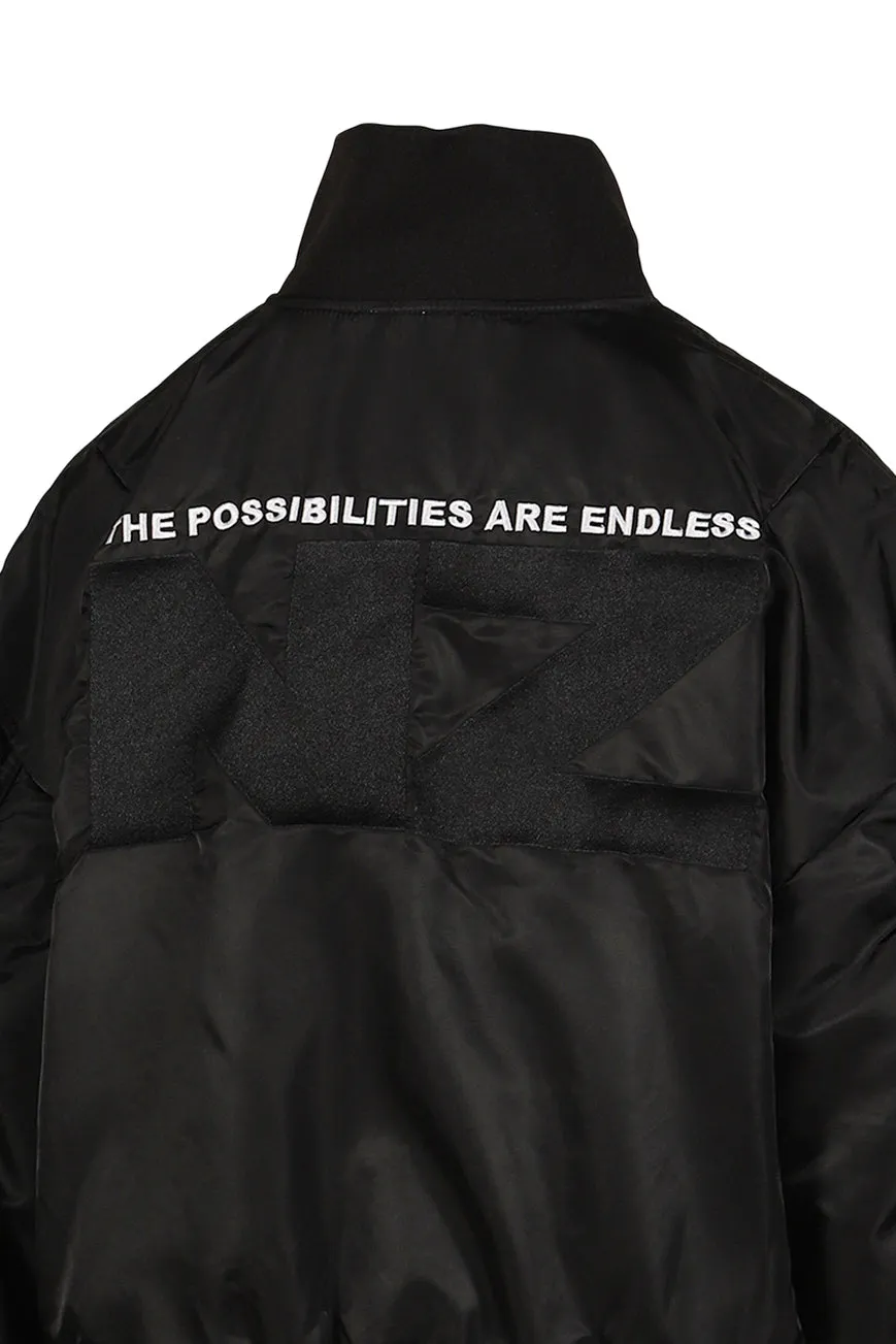 Logo Bomber Jacket / Black