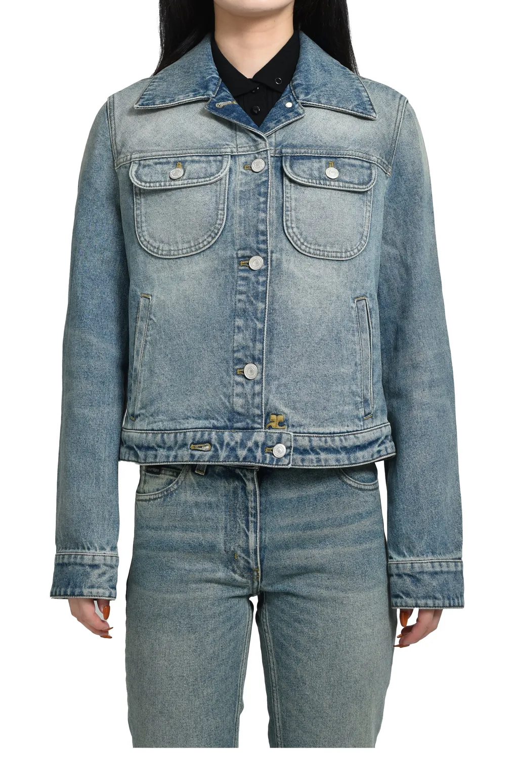 Signature Denim Trucker Jacket / Vintage Medium Blu