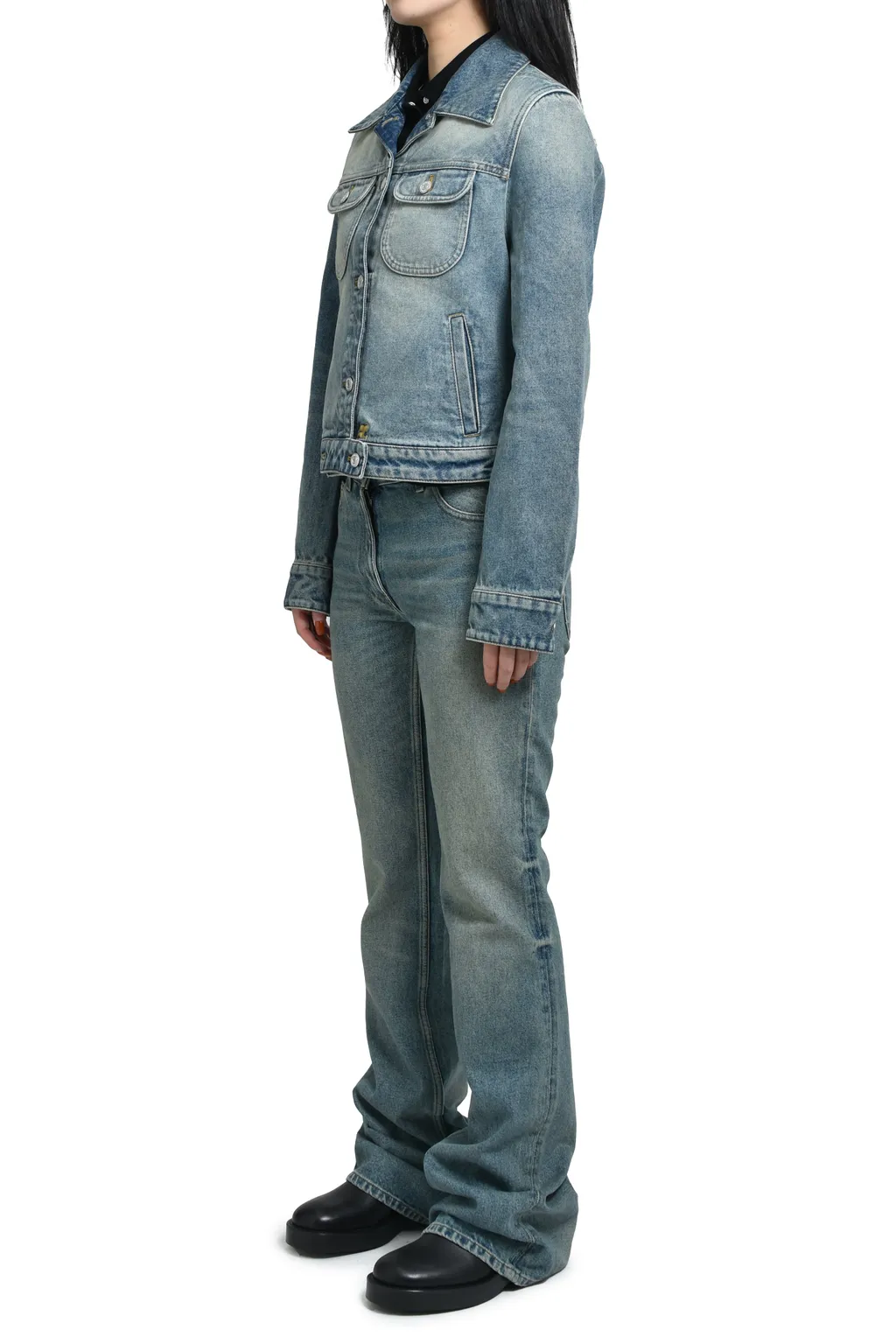 Signature Denim Trucker Jacket / Vintage Medium Blu