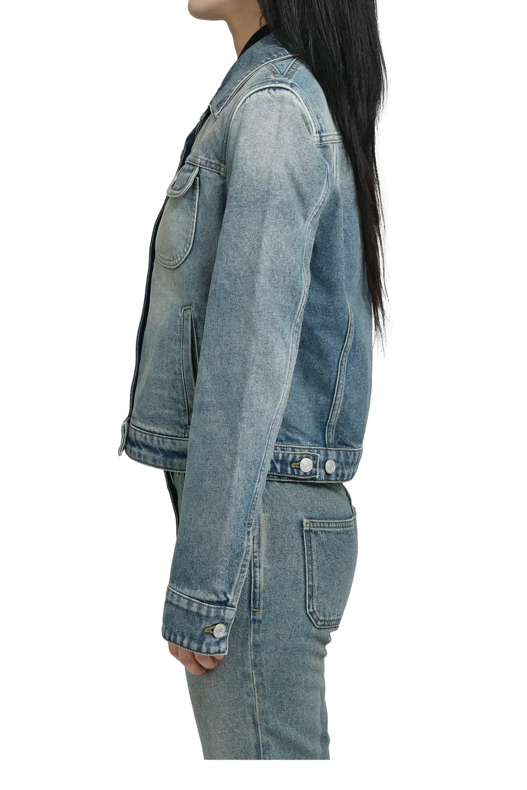 Signature Denim Trucker Jacket / Vintage Medium Blu