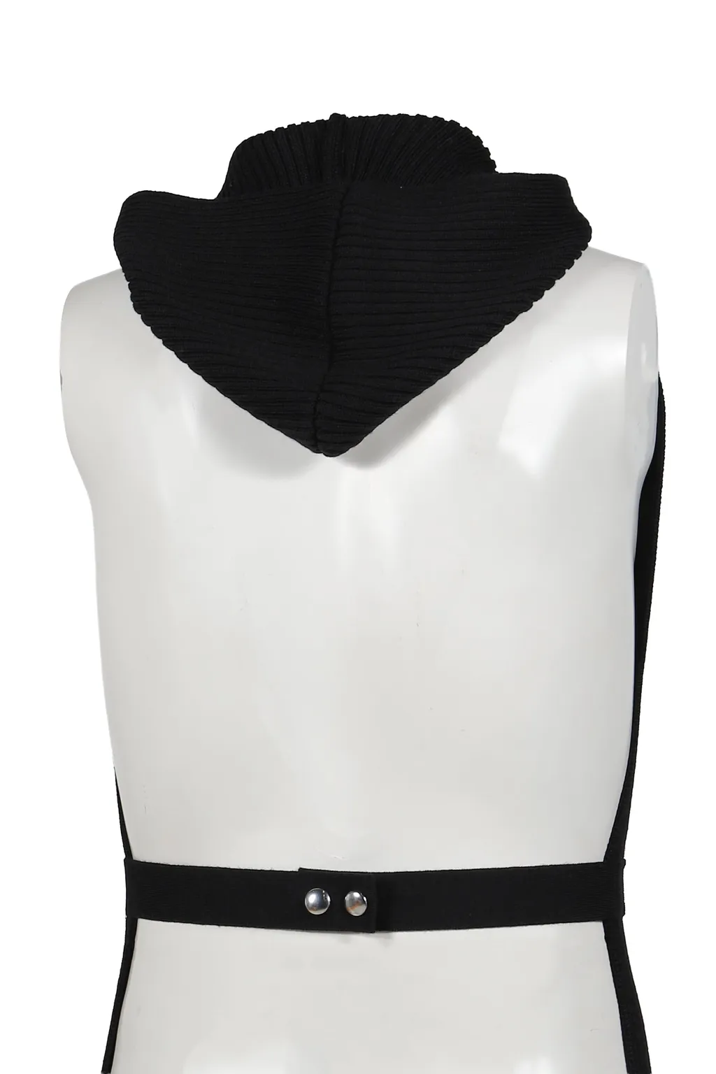Sleeveless Zipped Wool Cardigan / Blk