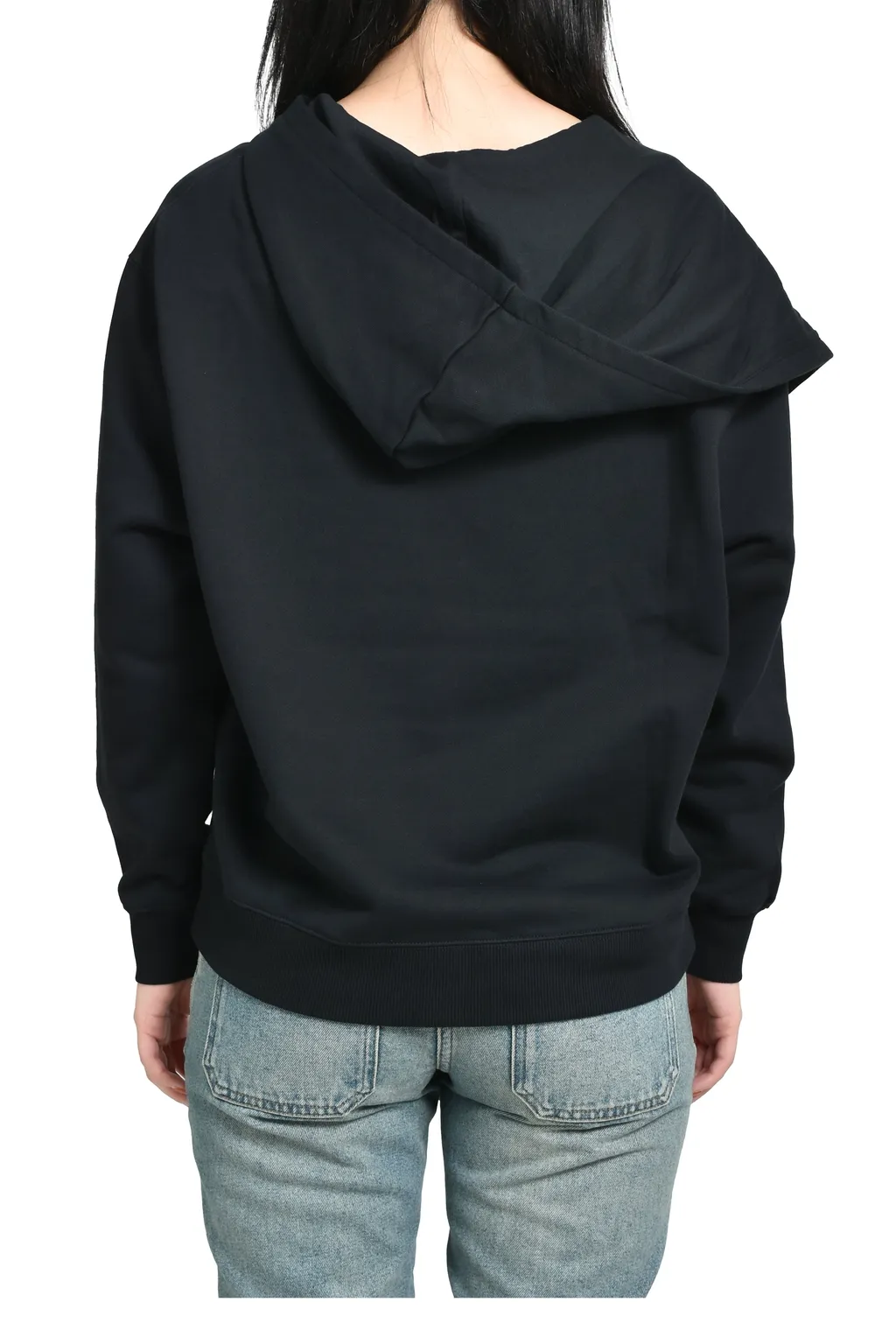 Scarf Embroidered Hoodie / Blk