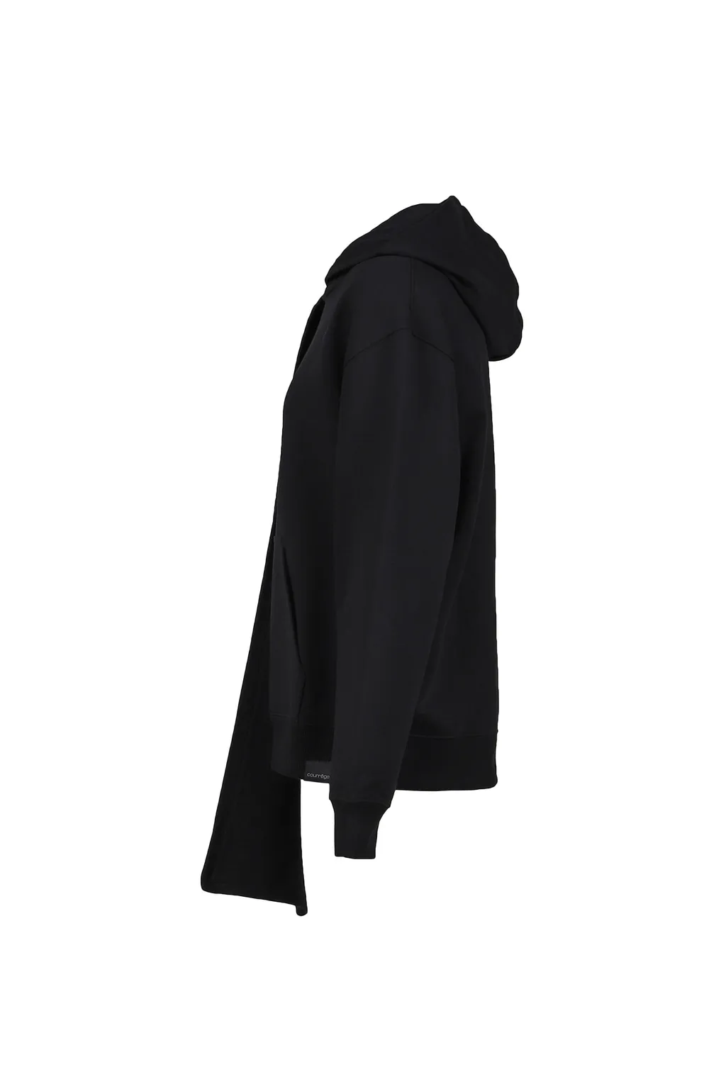 Scarf Embroidered Hoodie / Blk