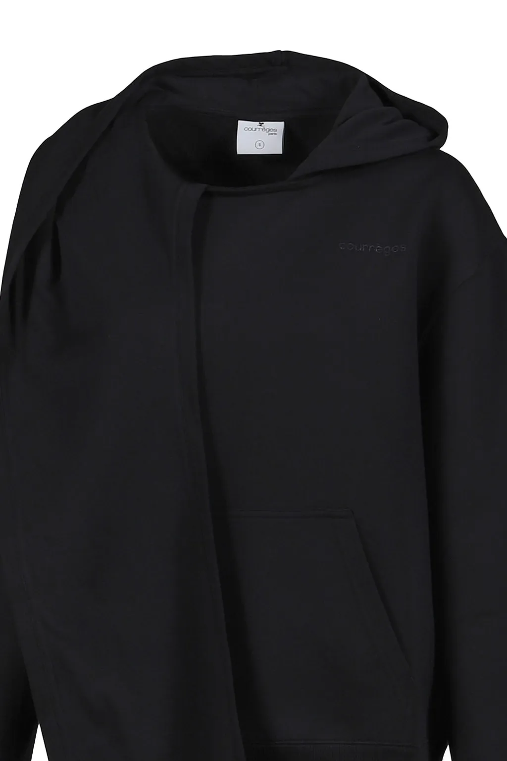 Scarf Embroidered Hoodie / Blk