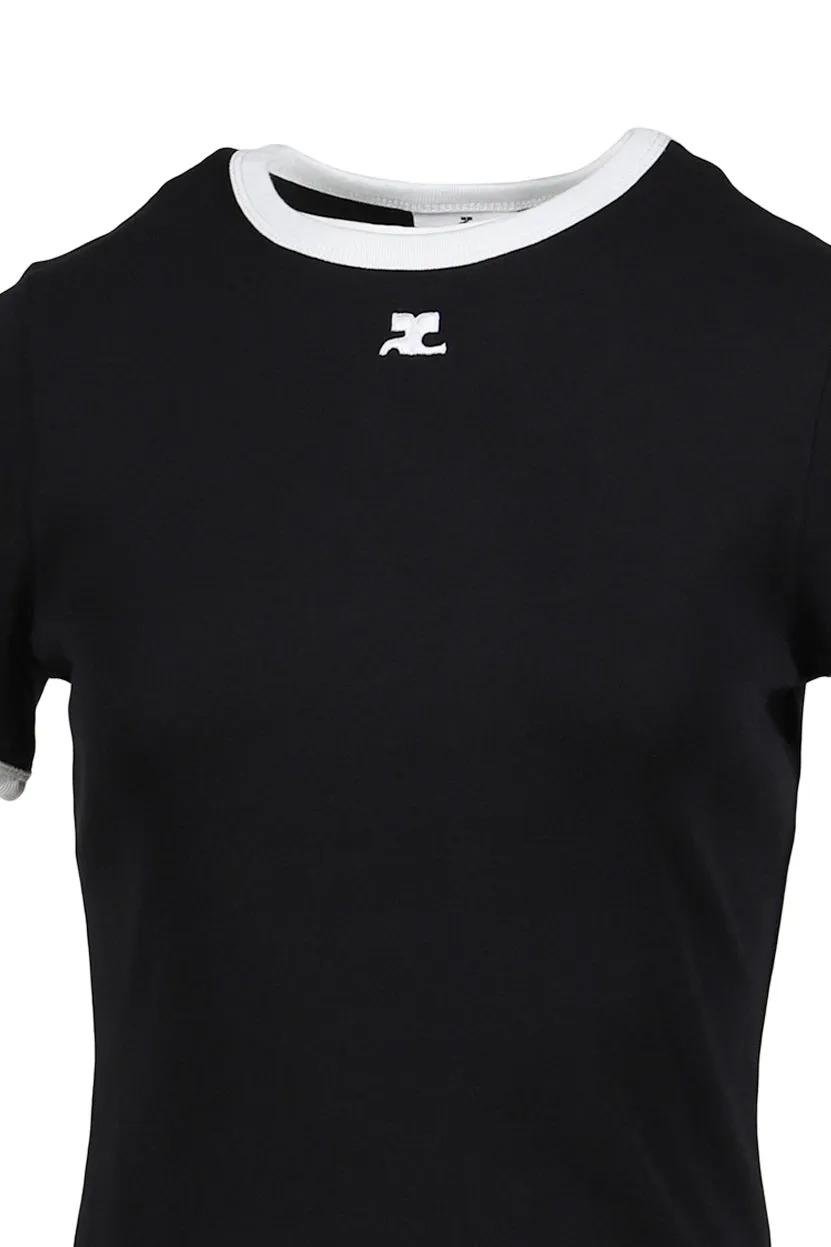 Signature Contrast T-Shirt / Blk/Heritage Wht