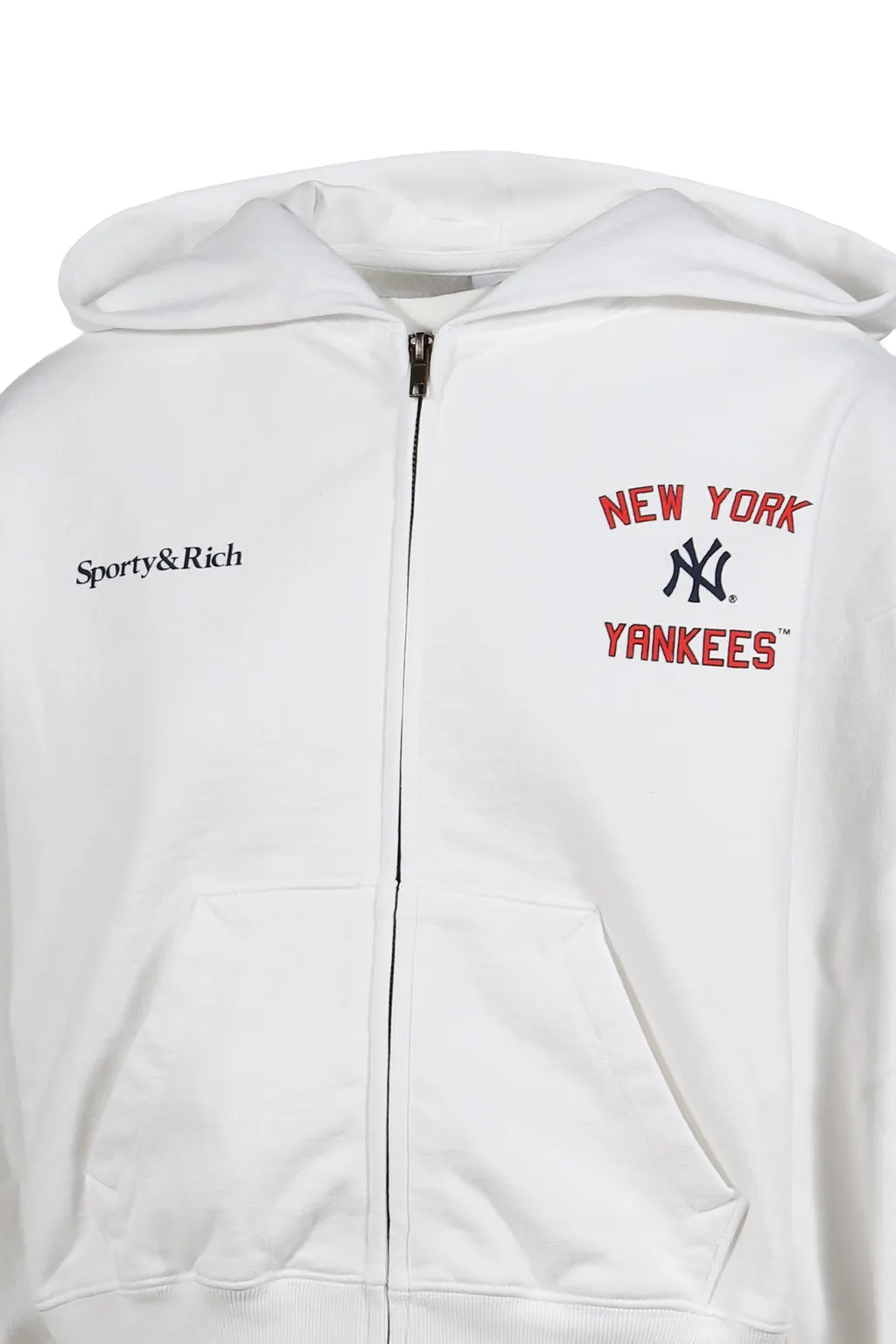 Homerun Cropped Zip Hoodie / Wht