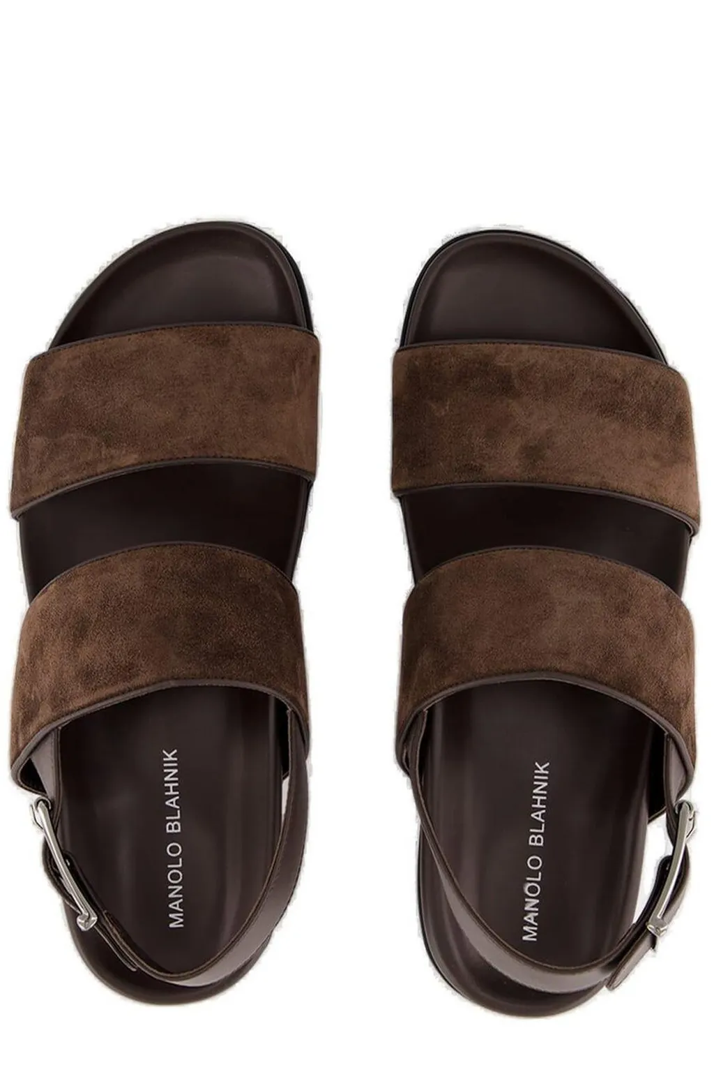 Manolo Blahnik Buckled Slip-On Sandals