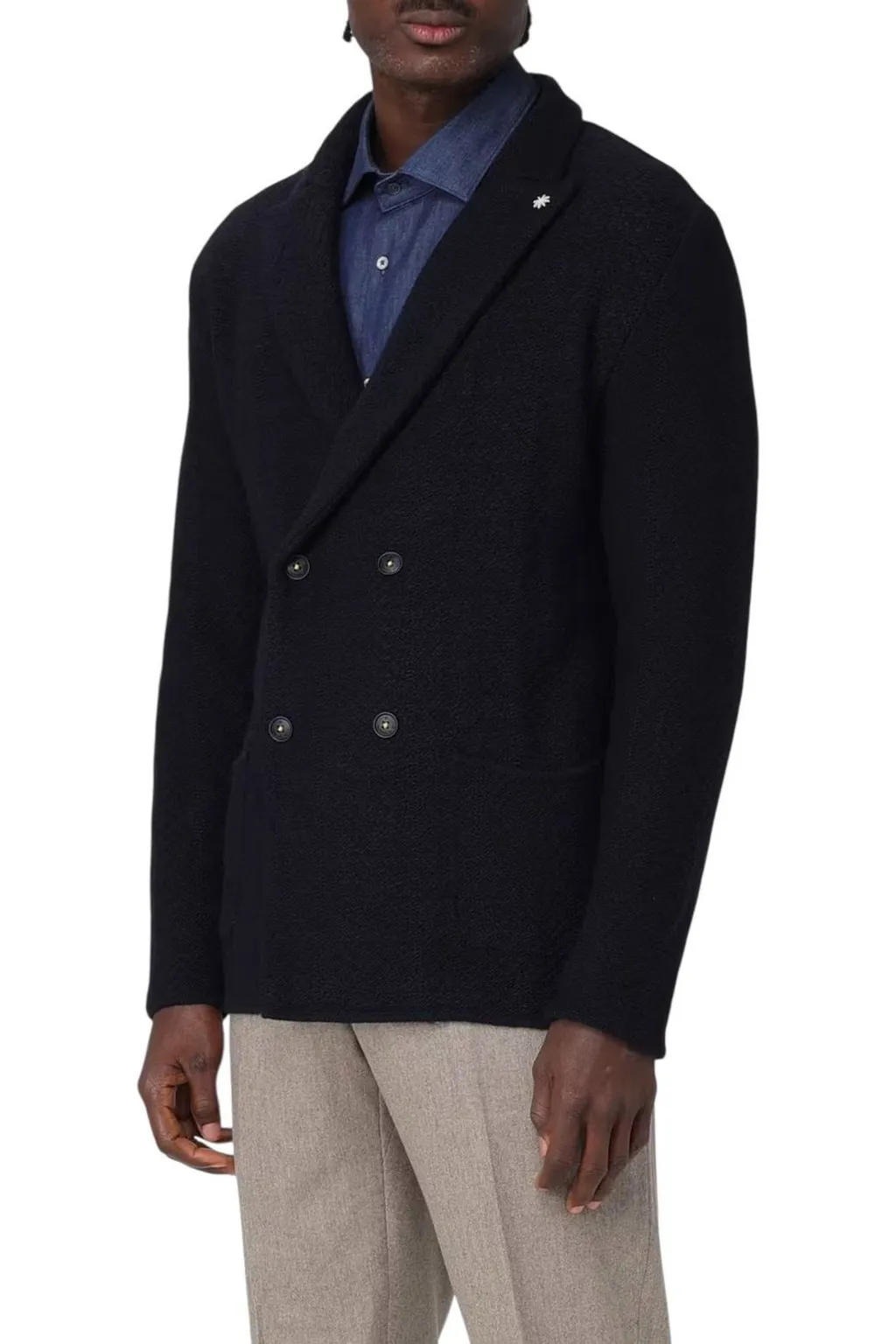 Manuel Ritz Double Breasted Knitted Blazer