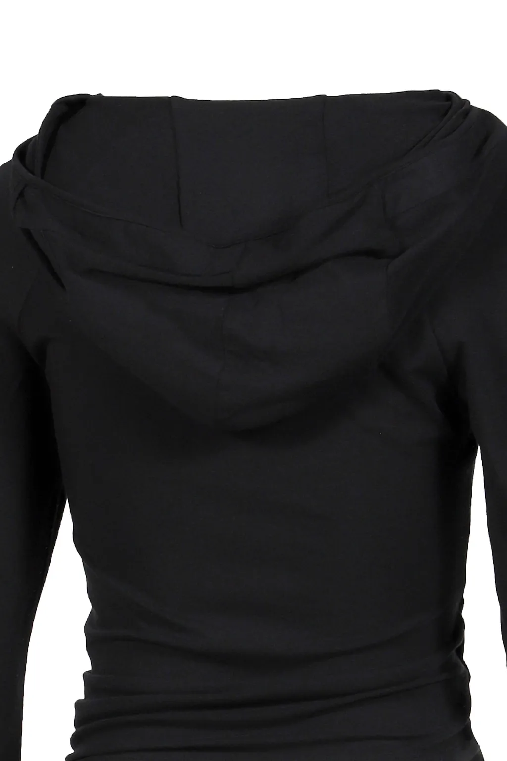 Hooded Shirring Top / Black