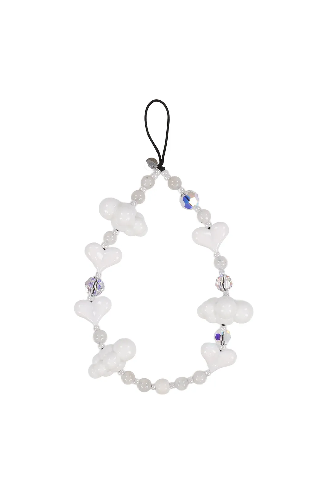 Lux Kawaii Moonstone Wristlet Phone Strap / Wht