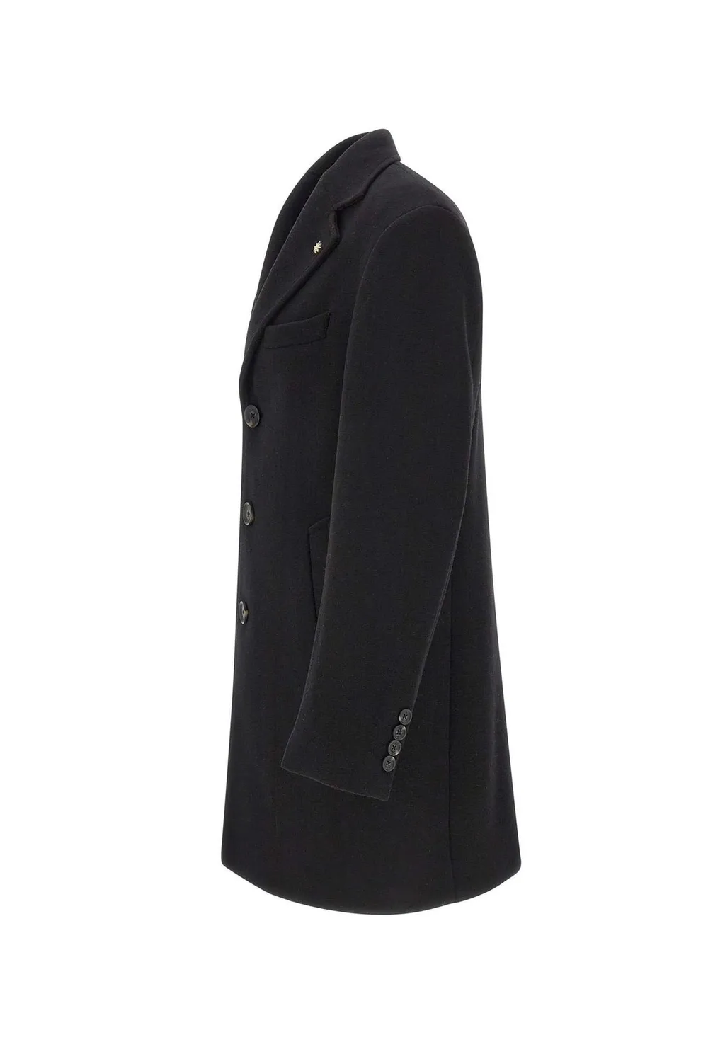 Manuel Ritz Notched Lapel Wool Coat