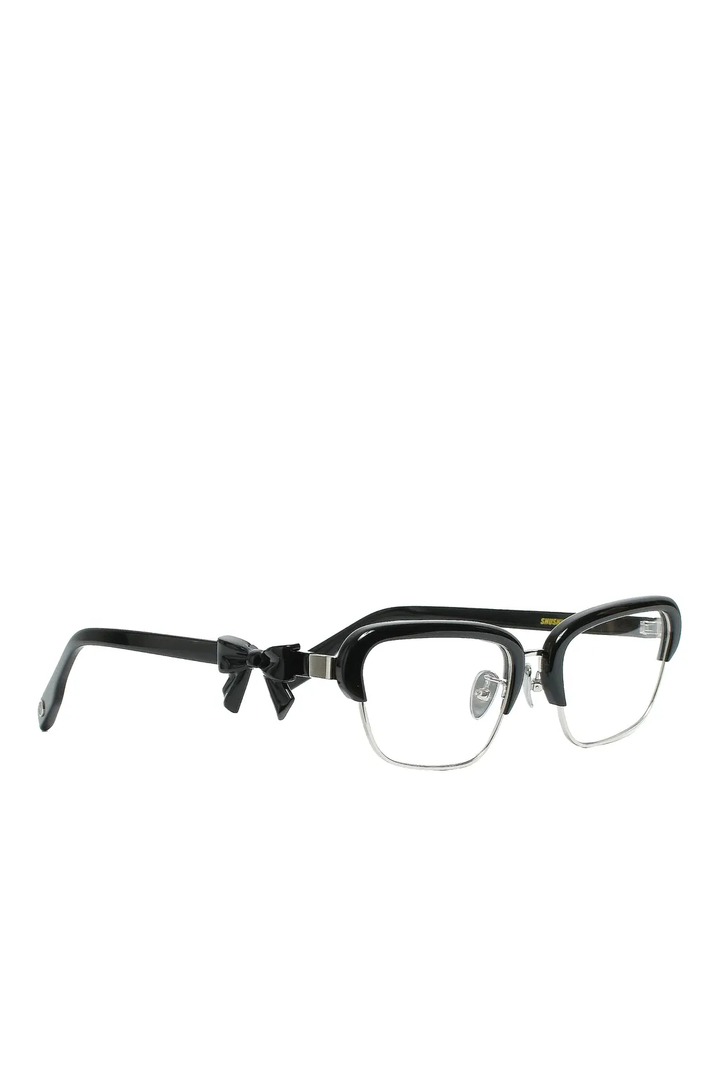 Bow-Adorned Temple Glasses / Blk