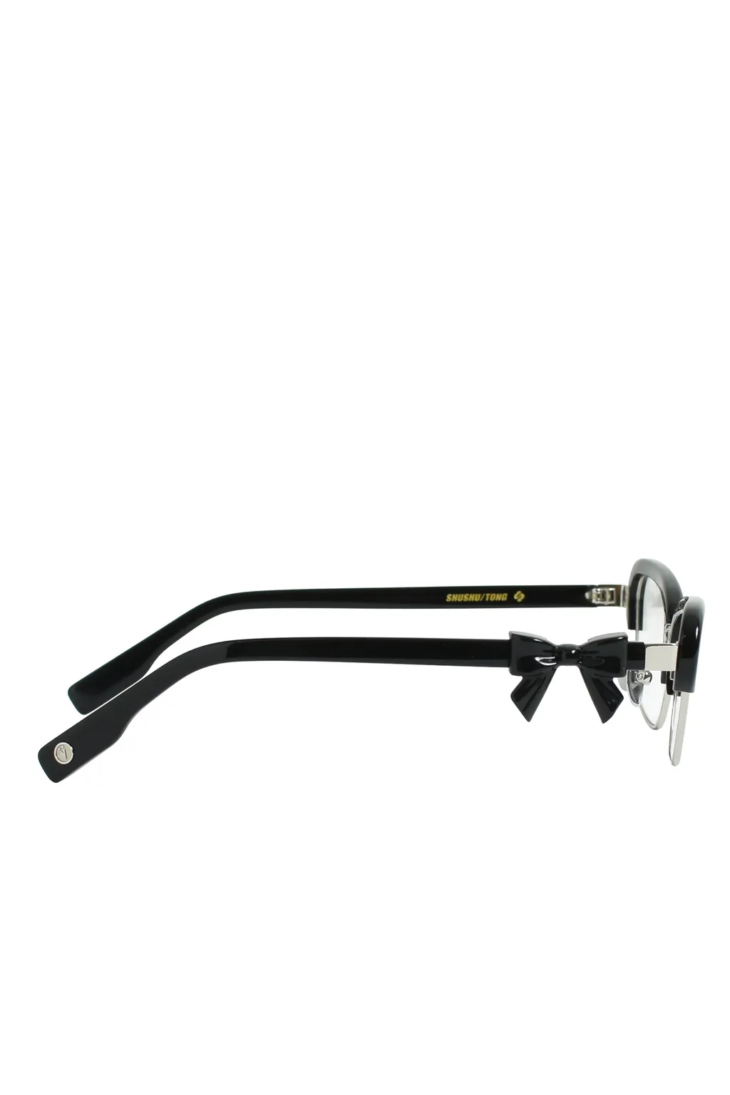Bow-Adorned Temple Glasses / Blk