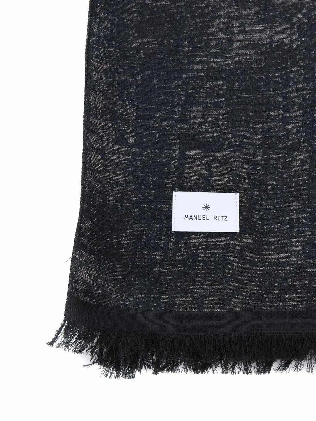 Manuel Ritz Jacquard Frayed Scarf