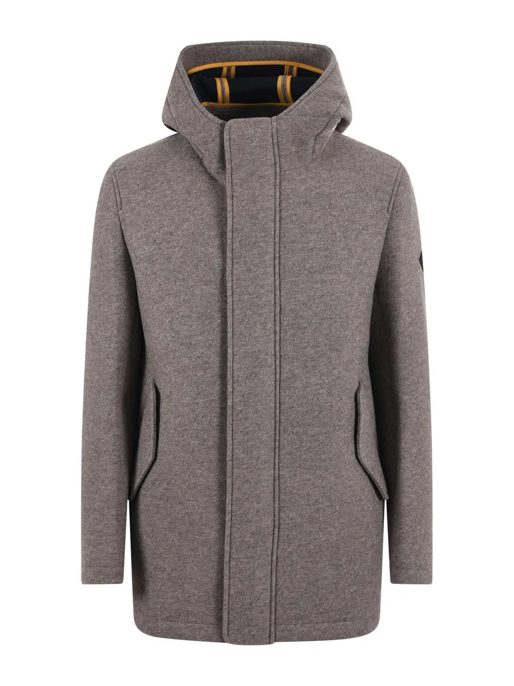 Manuel Ritz Hooded Neoprene-Effect Coat