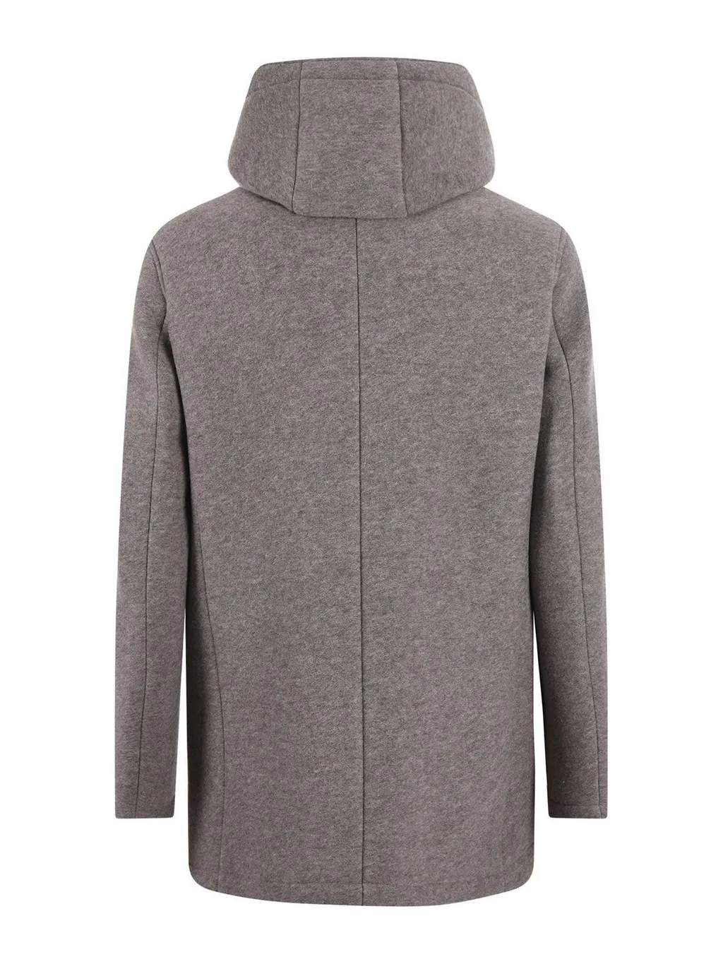 Manuel Ritz Hooded Neoprene-Effect Coat
