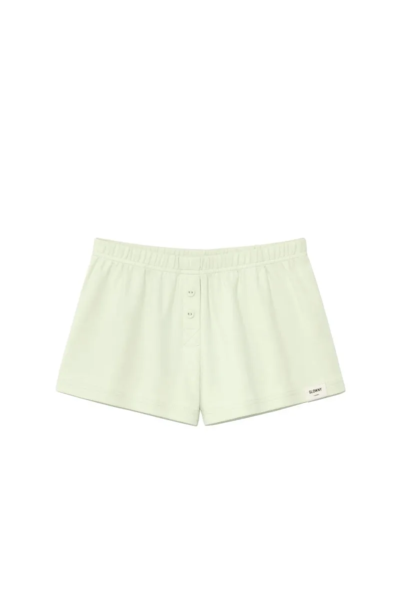 Button Fly Mini Shorts / Pistachio
