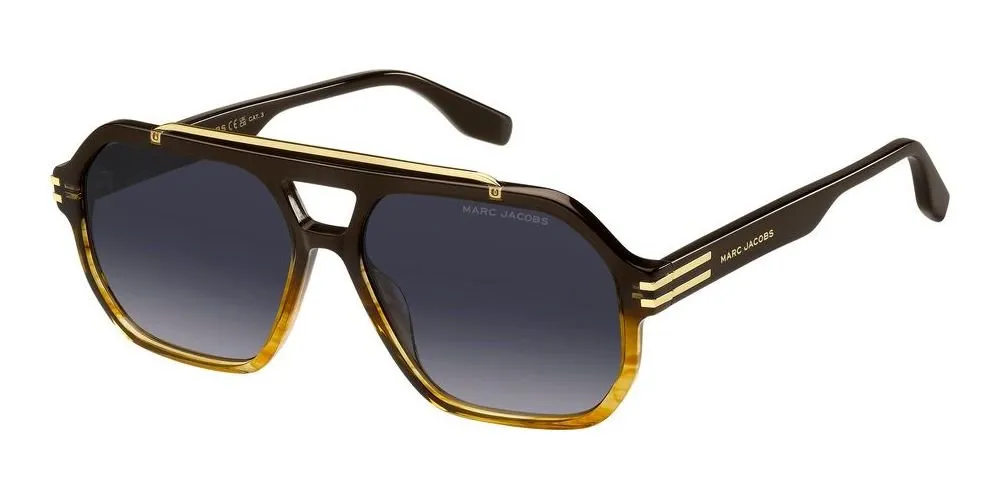 Marc Jacobs Eyewear 753S Logo-Engraved Navigator-Frame Sunglasses