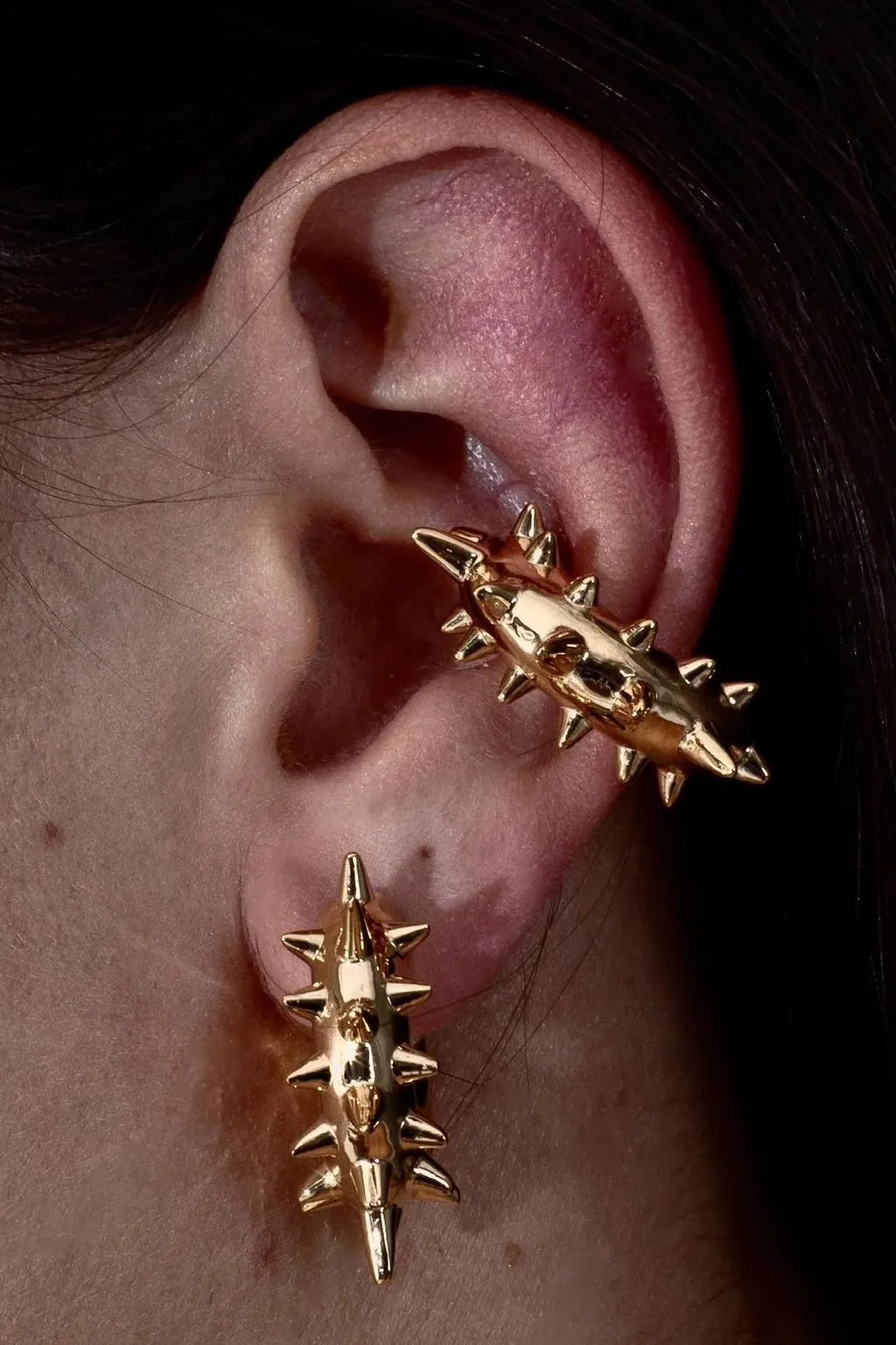 Doughnut Spur Ear Set Gd / Gld
