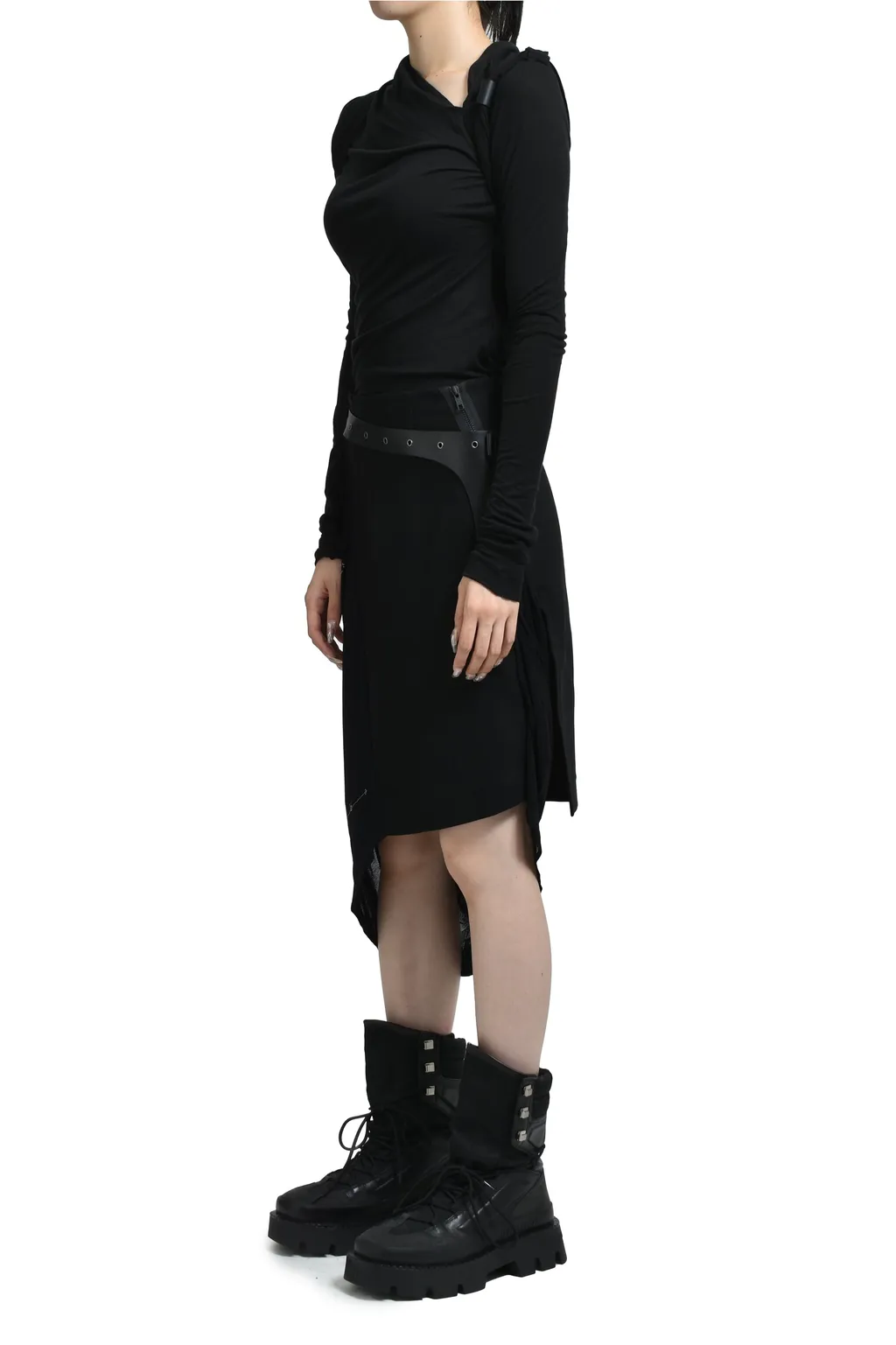 Tied Long Sleeve Top / Black
