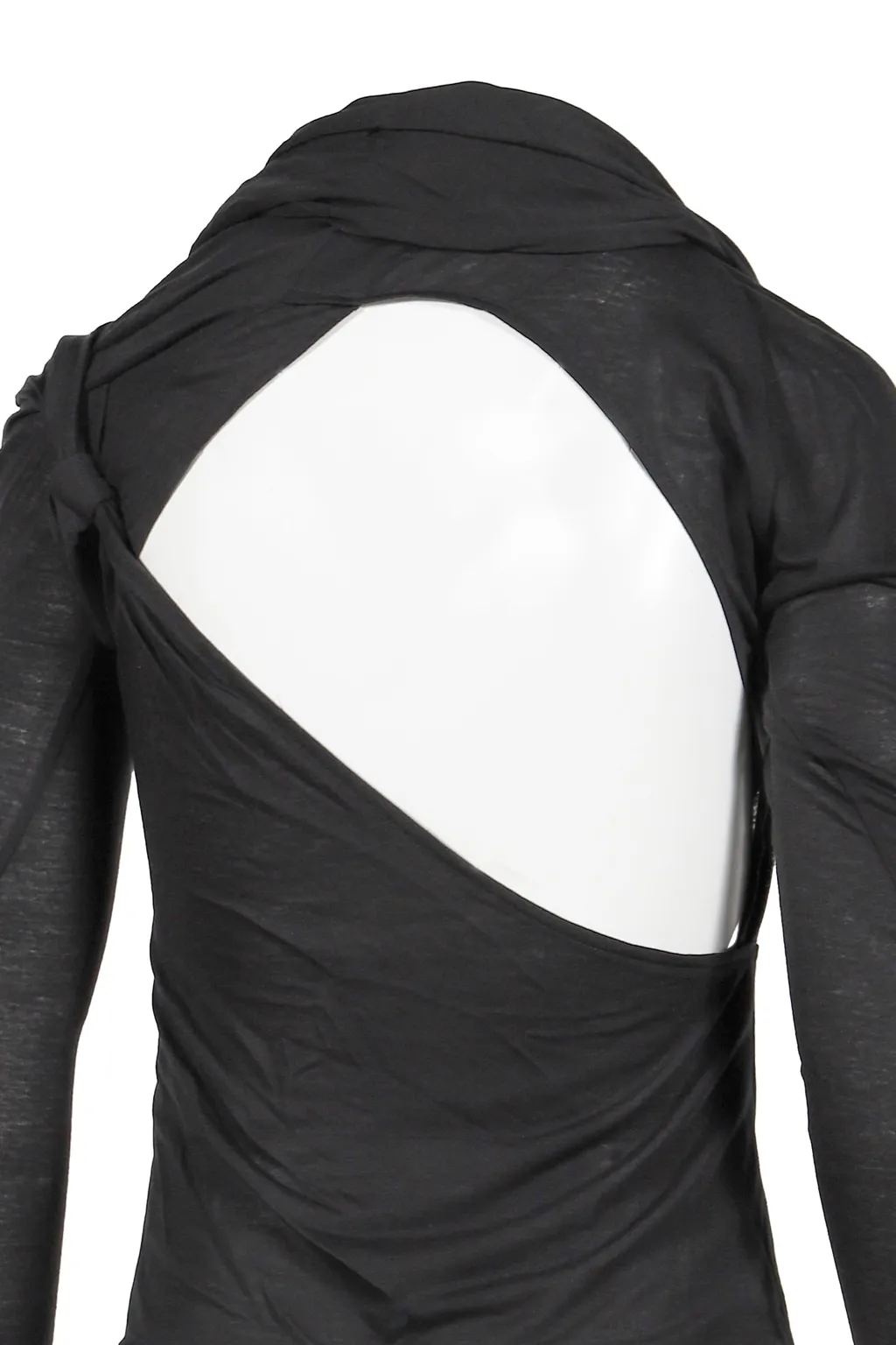 Tied Long Sleeve Top / Black