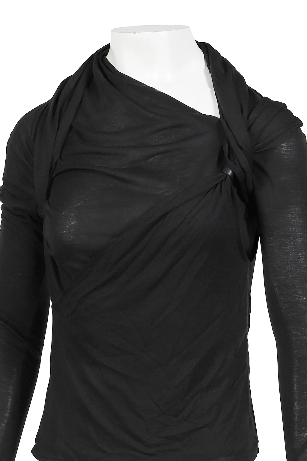 Tied Long Sleeve Top / Black