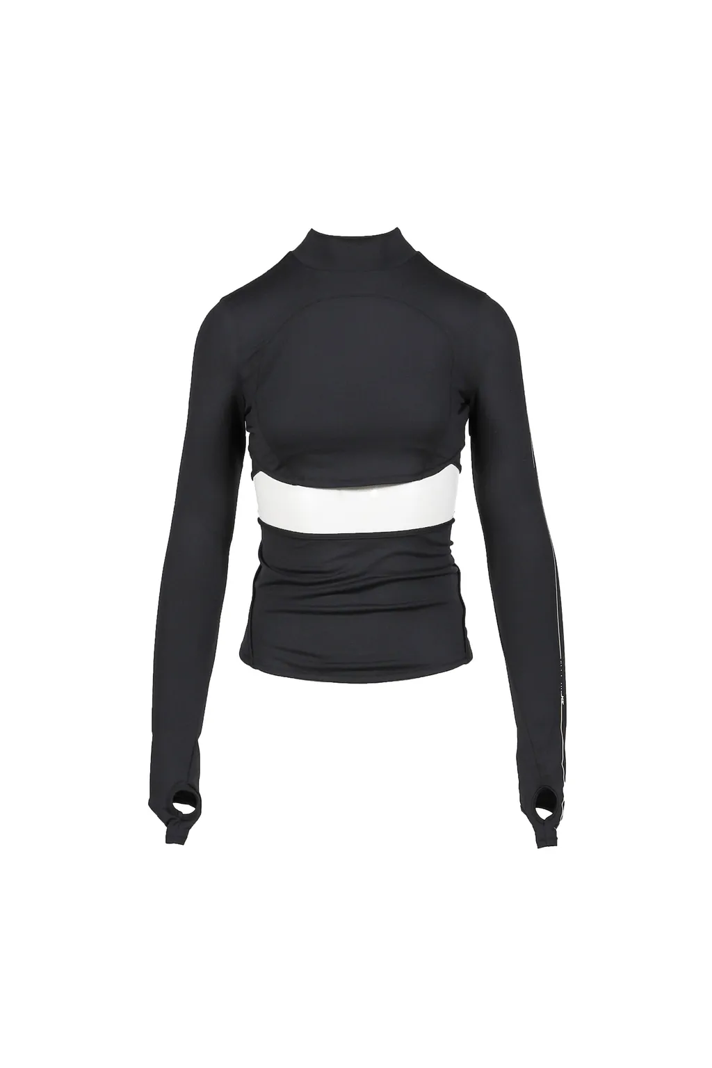 Double Layer Crop Top / Black