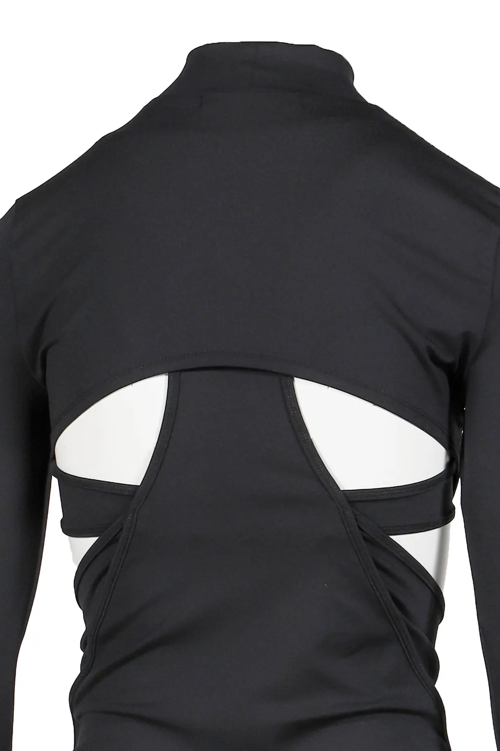 Double Layer Crop Top / Black