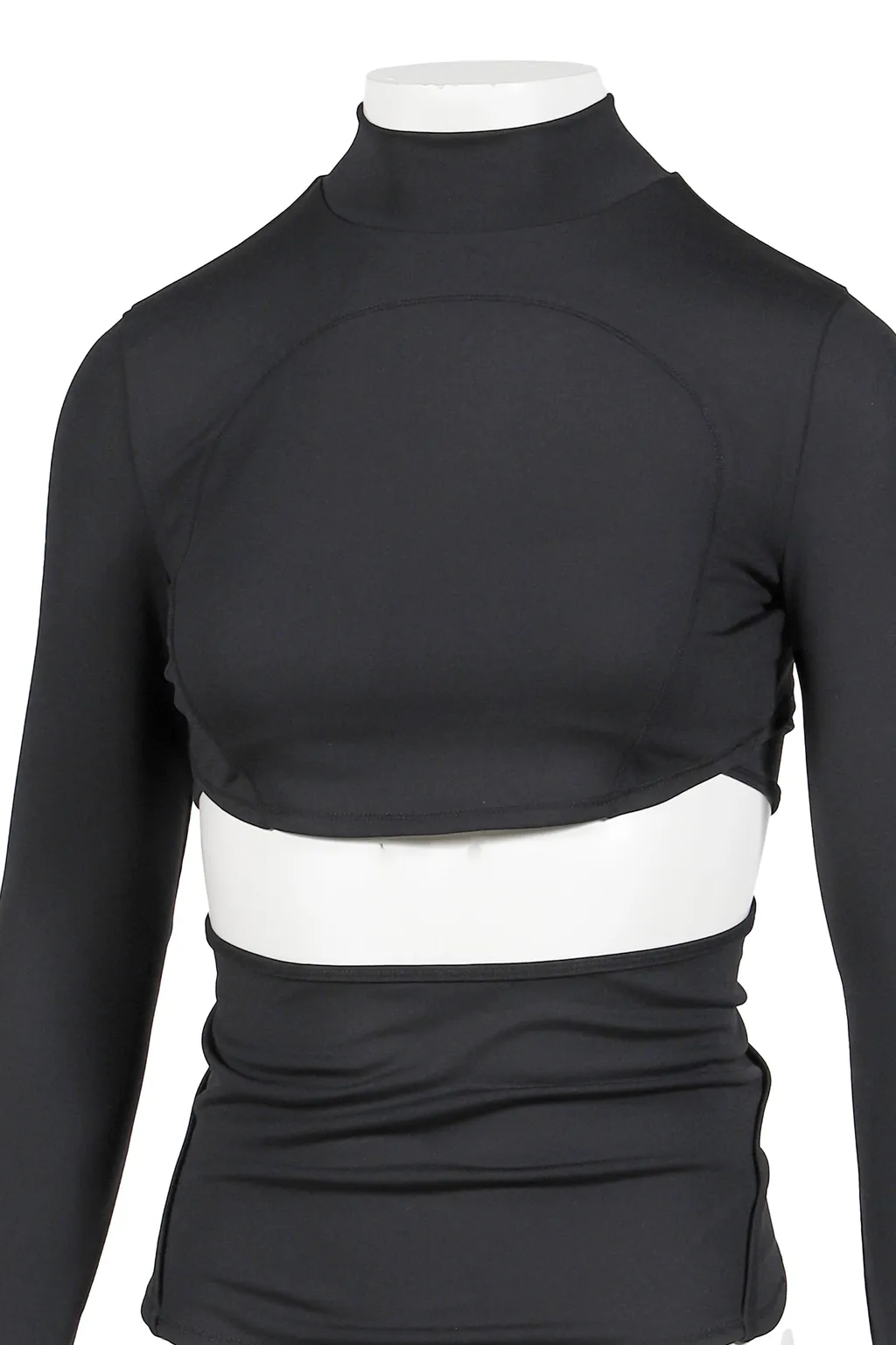 Double Layer Crop Top / Black