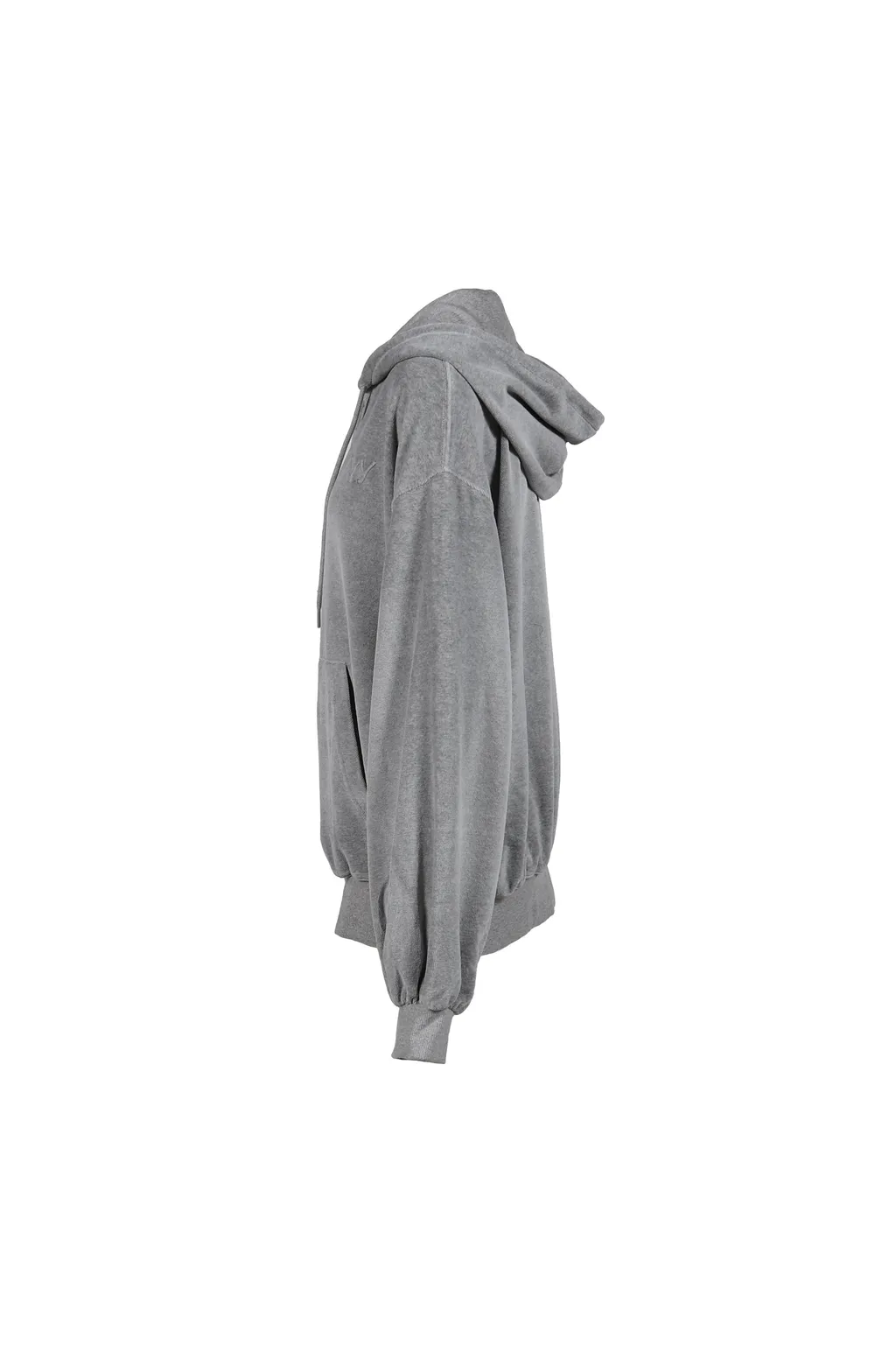 Velour Box Hoodie / Gray
