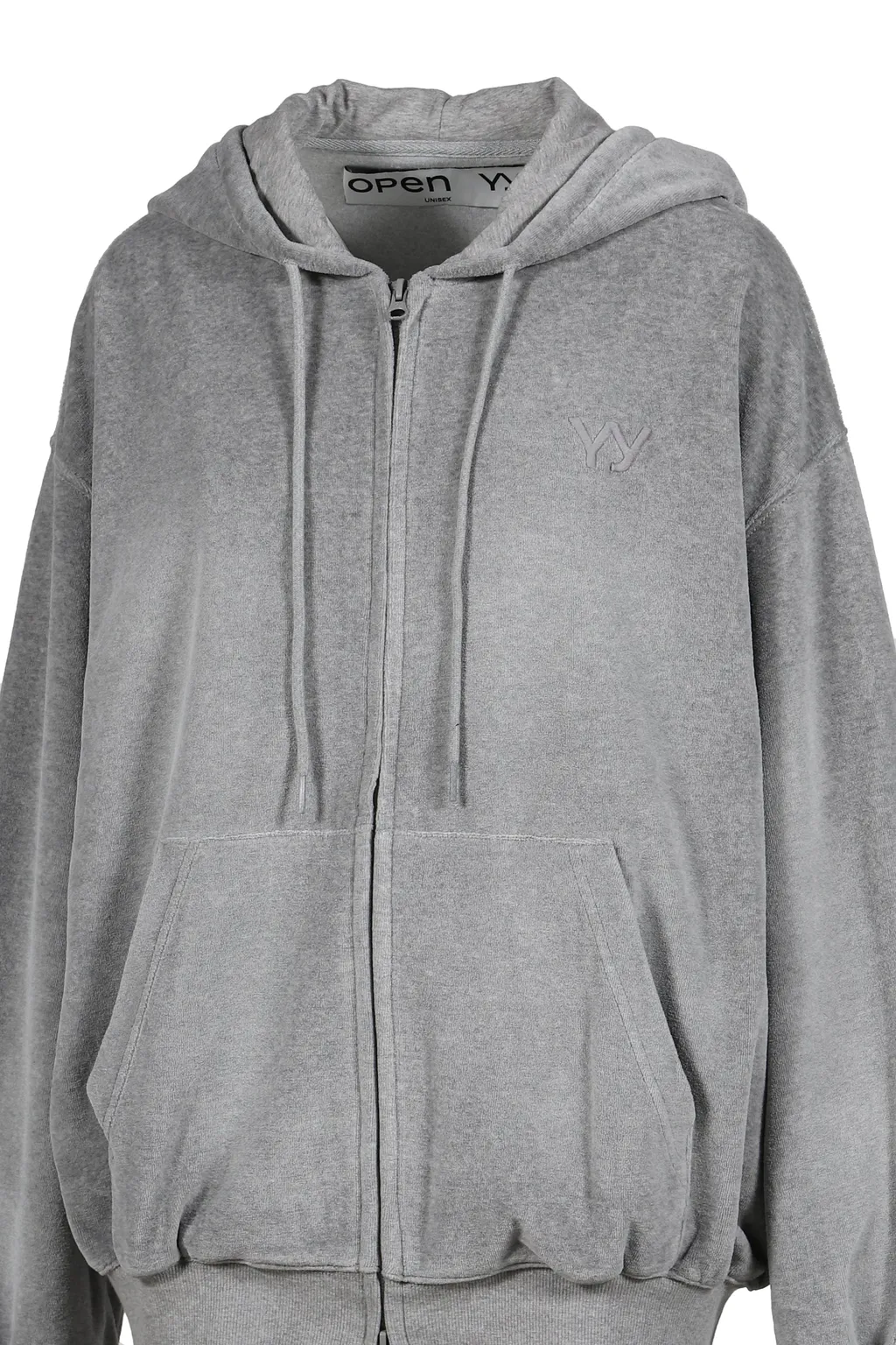 Velour Box Hoodie / Gray