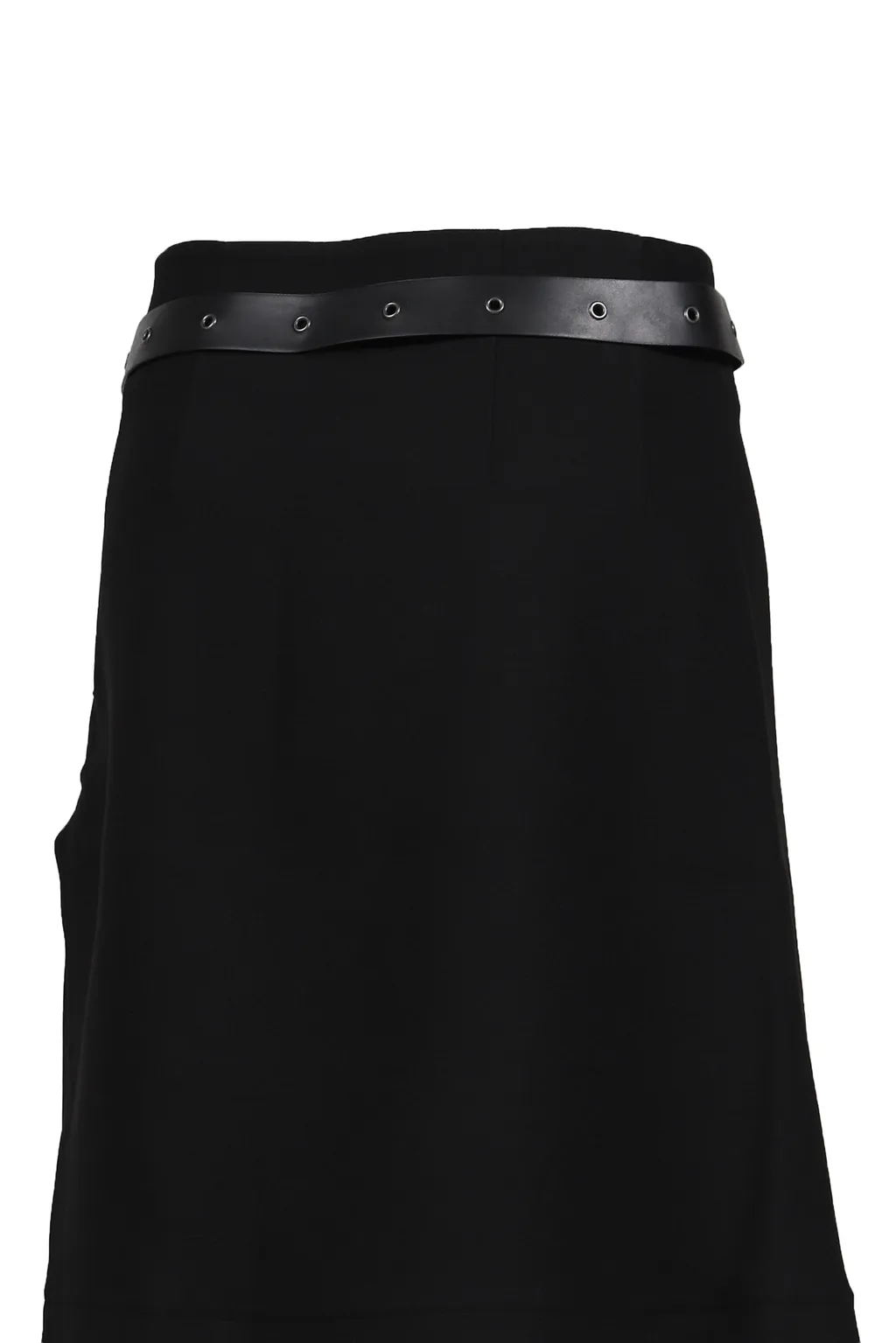 Graphic Wrap Skirt W/ Garter Belt / Blk