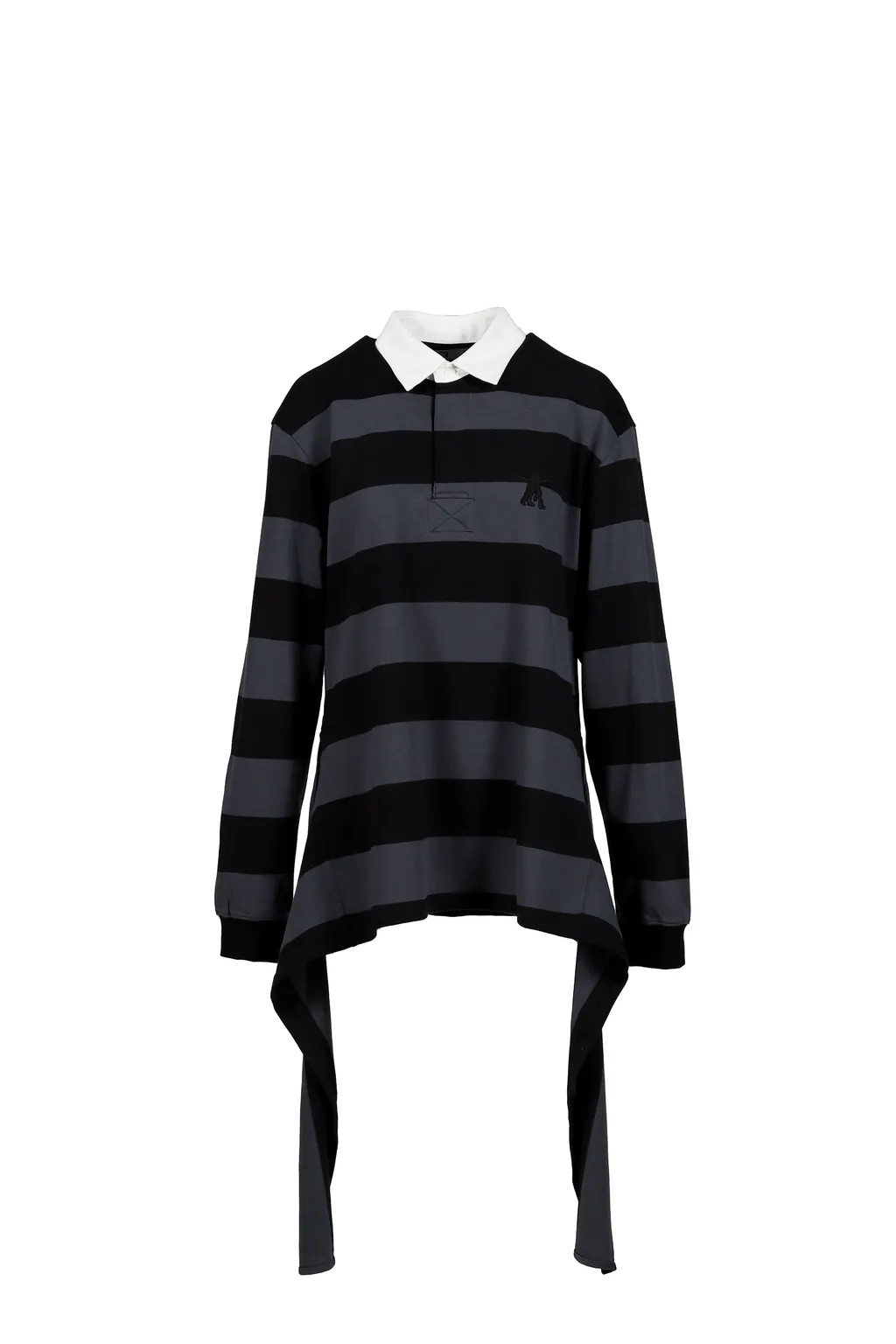 Stripe Trim Rugby Shirt / Cha