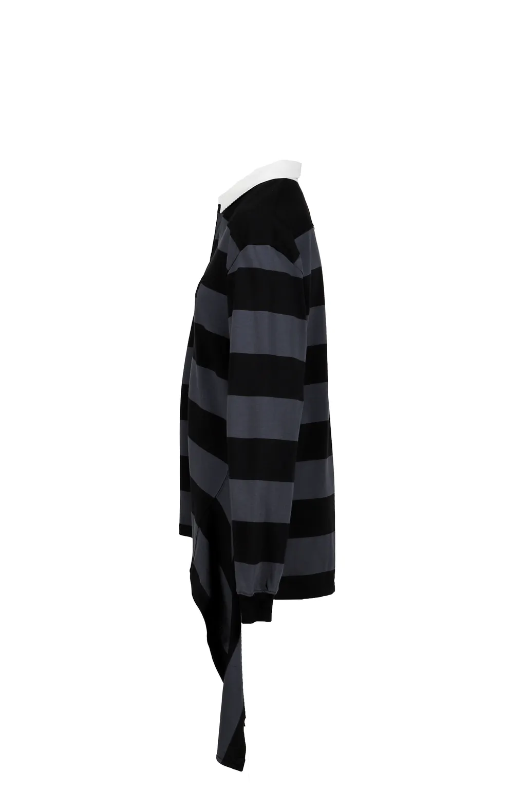 Stripe Trim Rugby Shirt / Cha