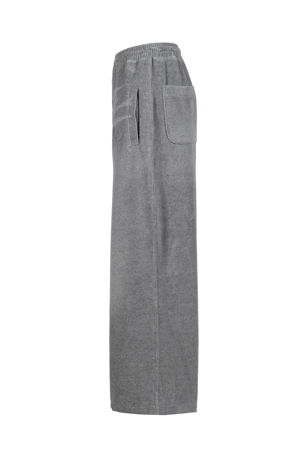 Velour Wide Sweatpants / Gray