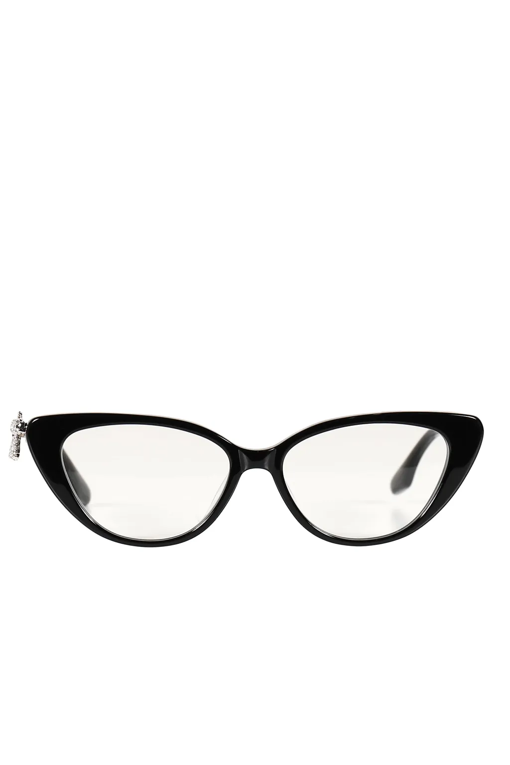 Gemstone Bowknot Glasses Side Bow / Blk