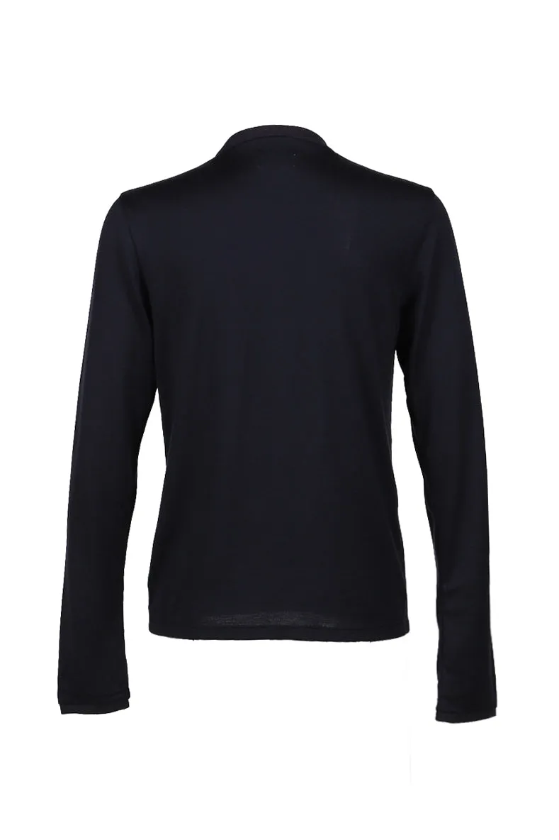 Henry-Neckline Shirts / Navy