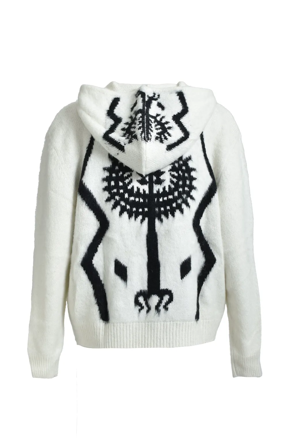 The Sacred Tree Mohair Zip Hoodie / Wht