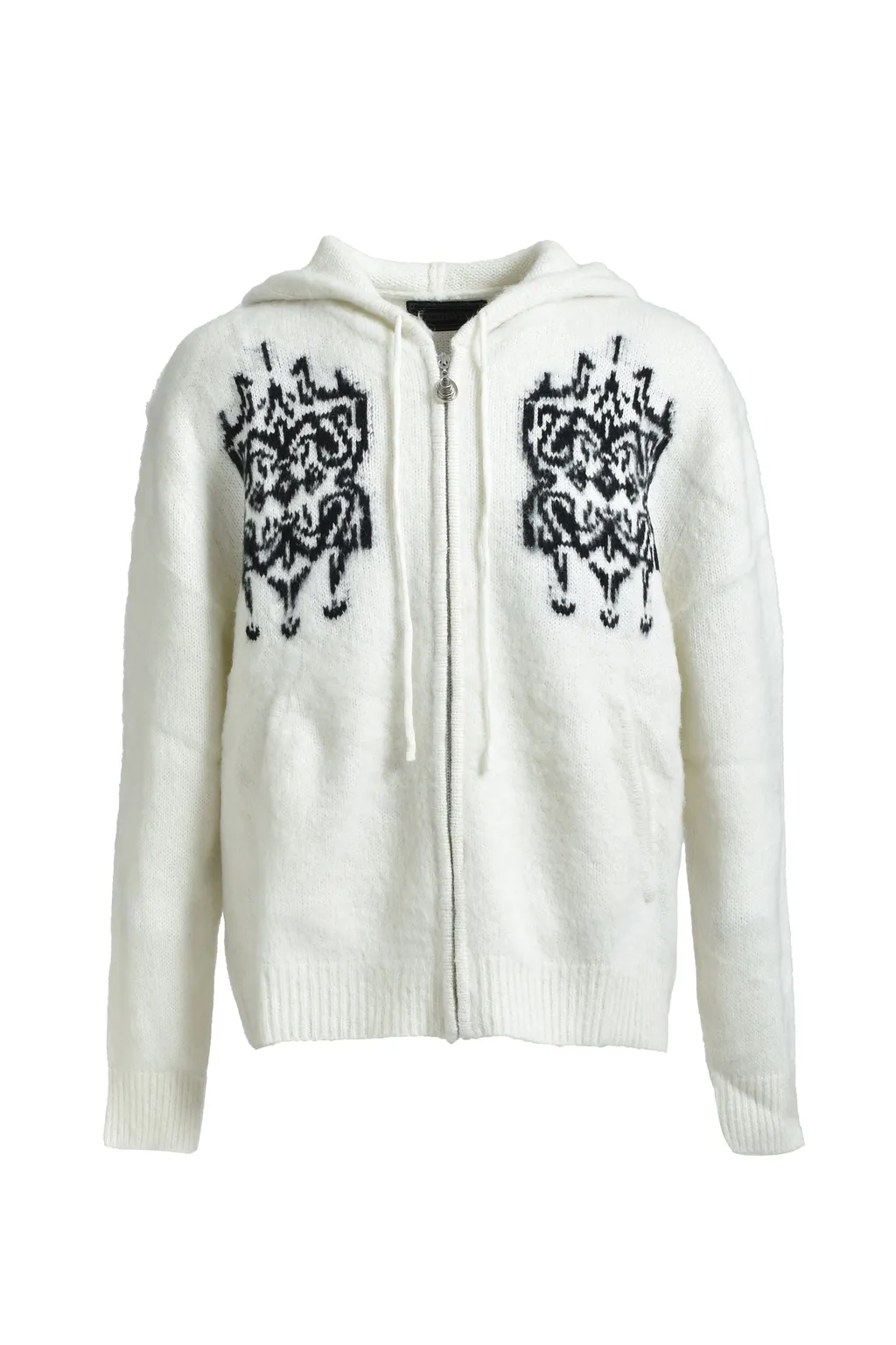 The Sacred Tree Mohair Zip Hoodie / Wht