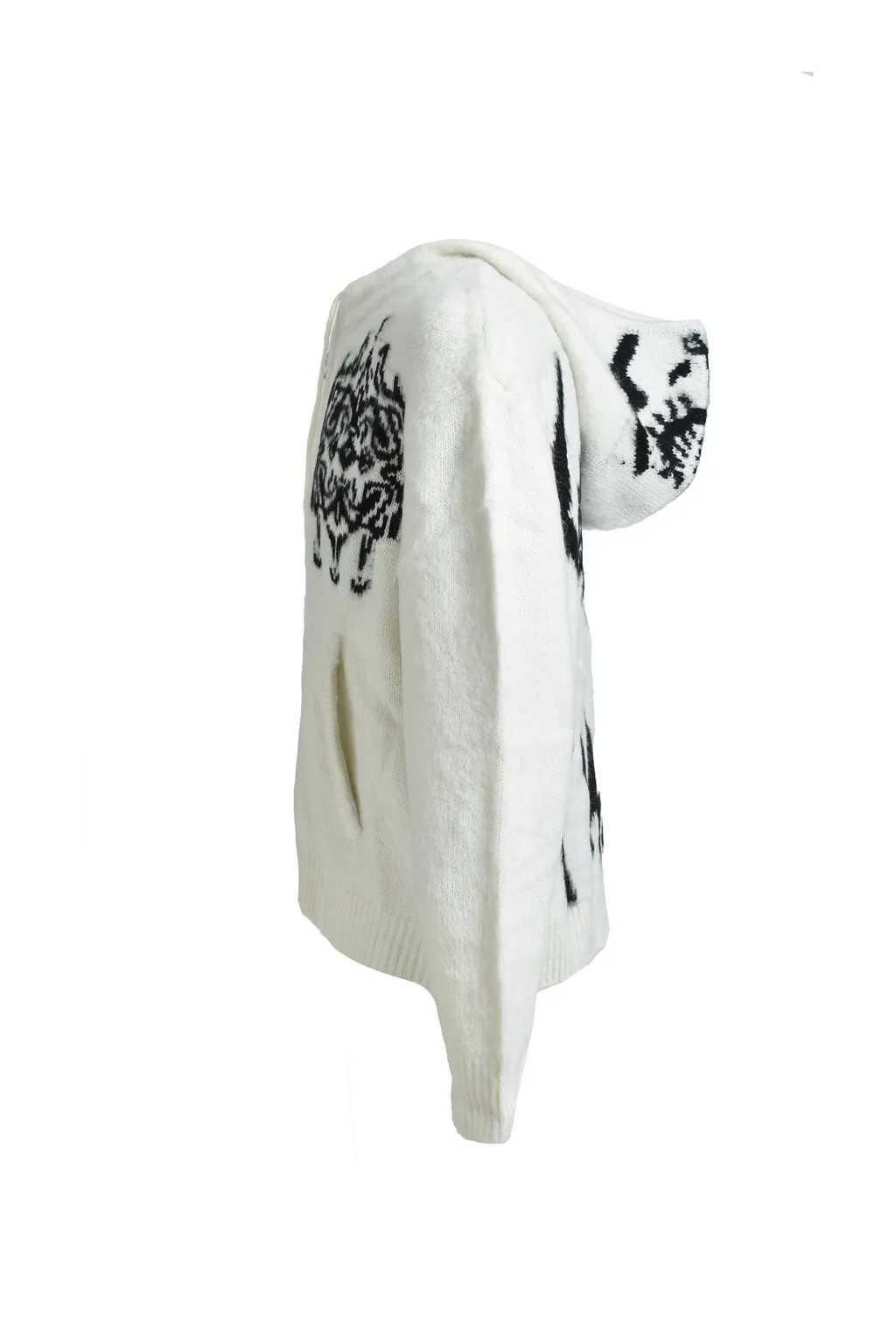 The Sacred Tree Mohair Zip Hoodie / Wht