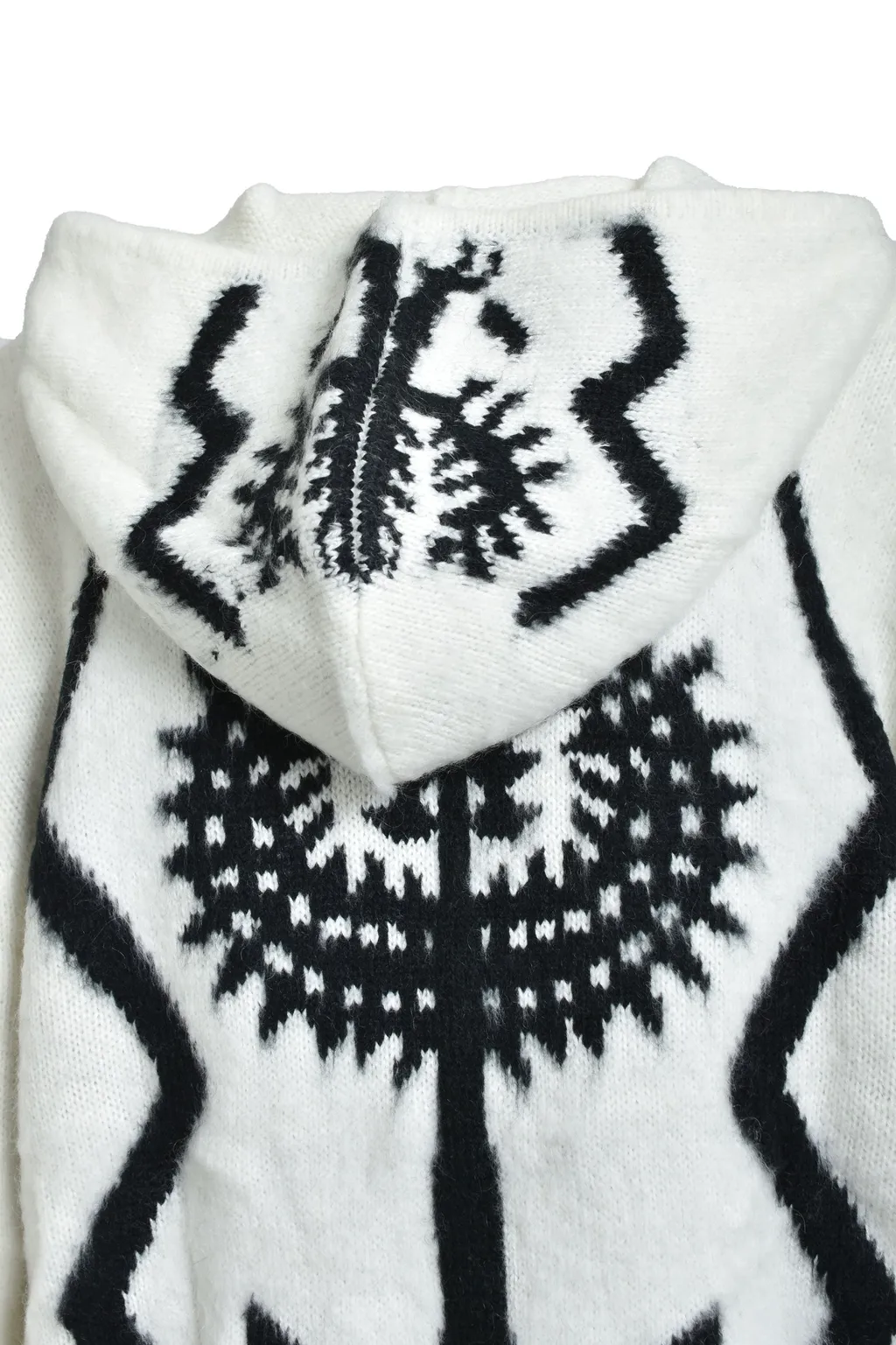 The Sacred Tree Mohair Zip Hoodie / Wht