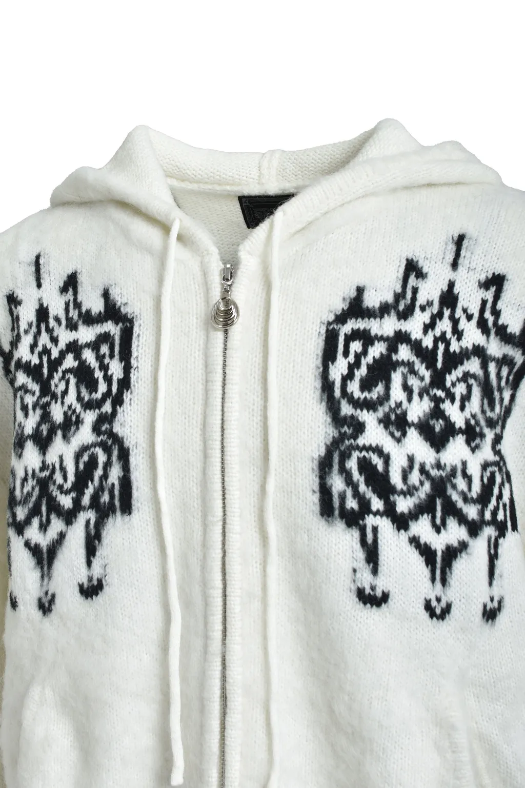 The Sacred Tree Mohair Zip Hoodie / Wht